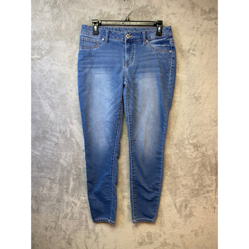Maurices Womens Medium Wash Mid Rise Skinny Jeans Size M-R Blue Stretch Denim